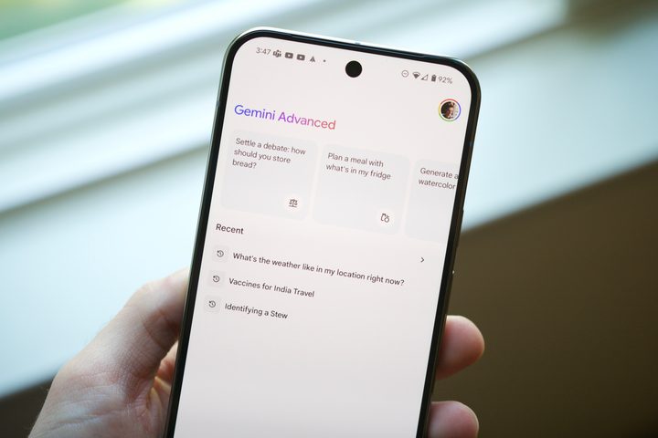 Google Gemini Advanced running on the Pixel 9 Pro XL.