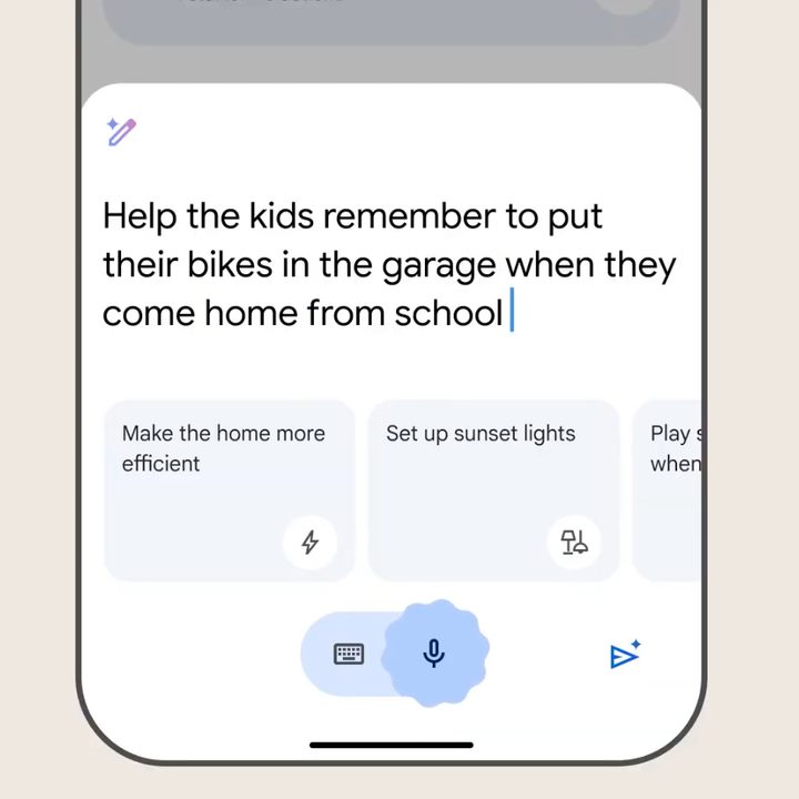 Using Gemini to create a Google Home automation.