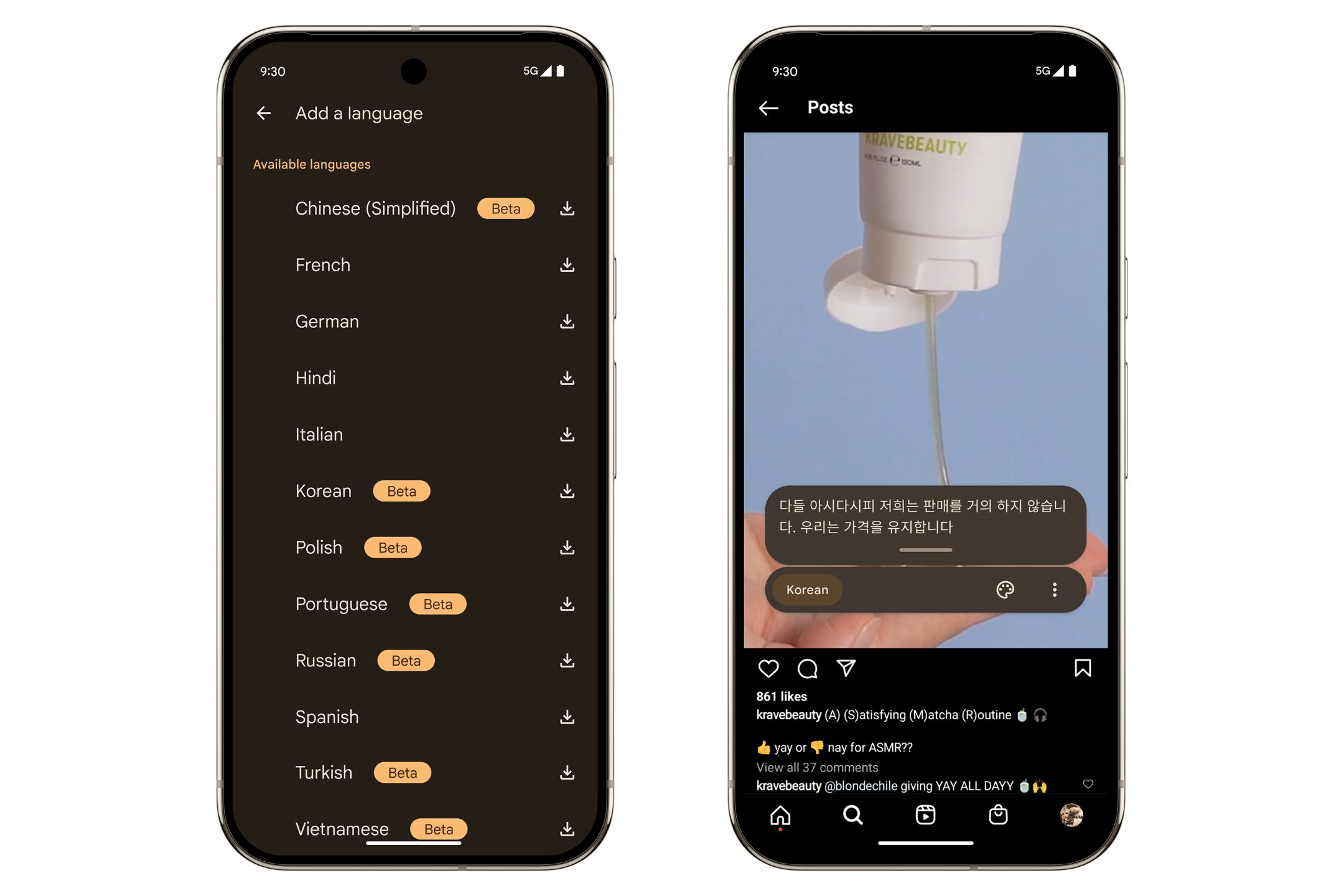 Google's Live Caption feature.