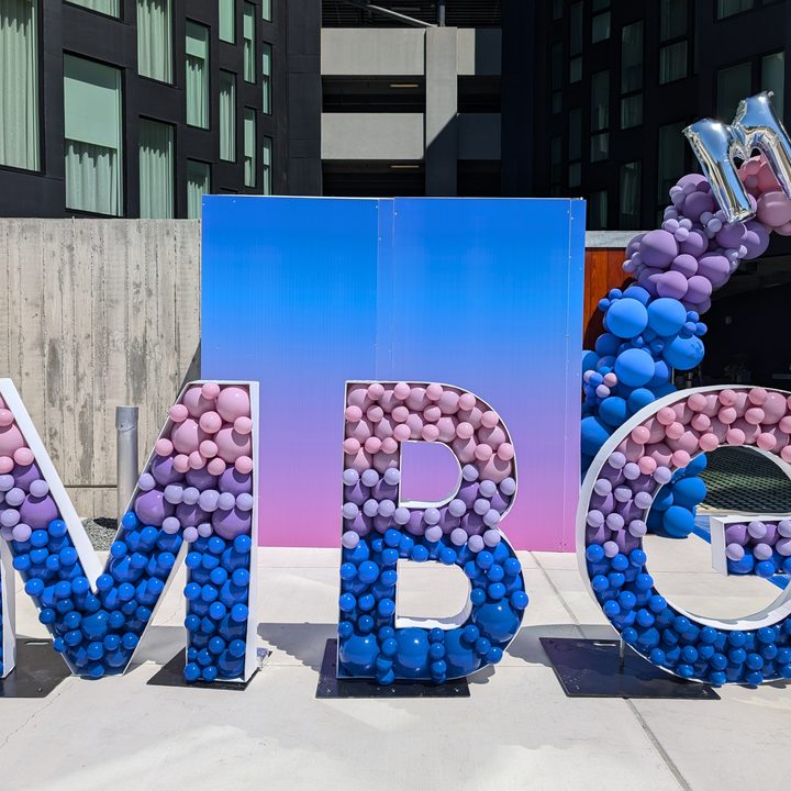 Made by Google balloons for event.