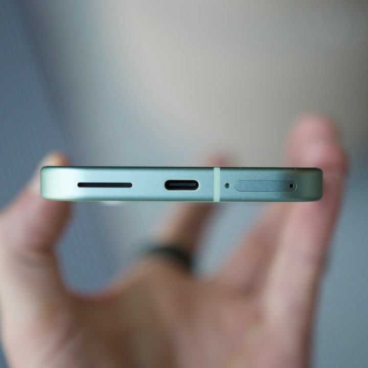 The USB-C port on the Google Pixel 9.