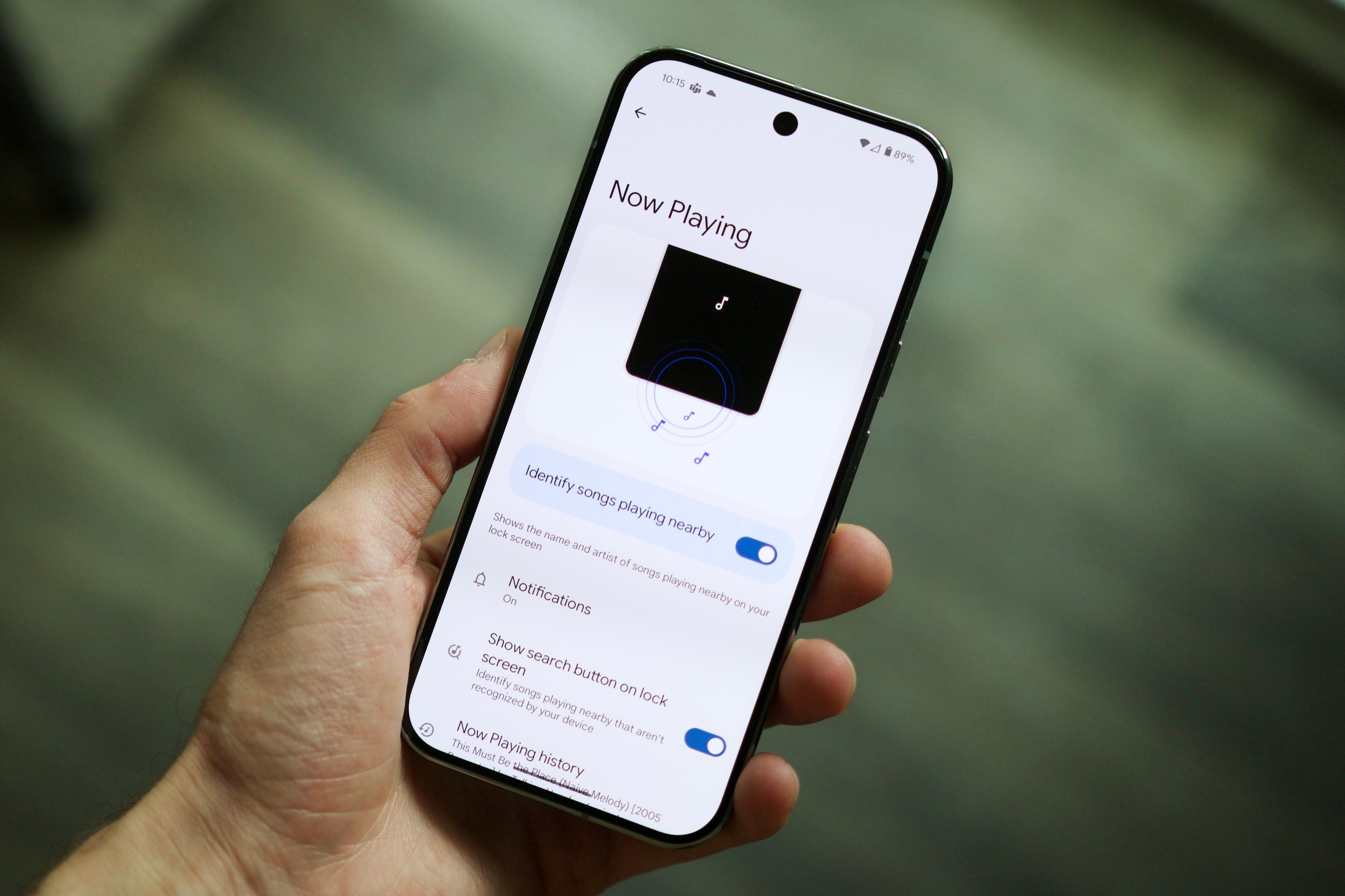 Now Playing settings on the Google Pixel 9 Pro.