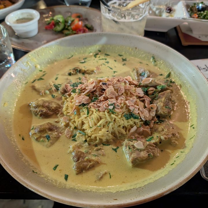 A photo of a Middle Eastern lamb dish, taken with the Google Pixel 9 Pro XL.