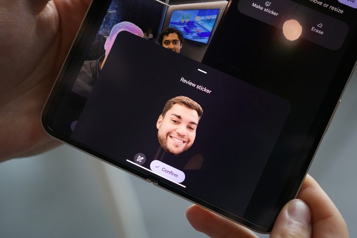 The Pixel Studio app running on the Google Pixel 9 Pro Fold.