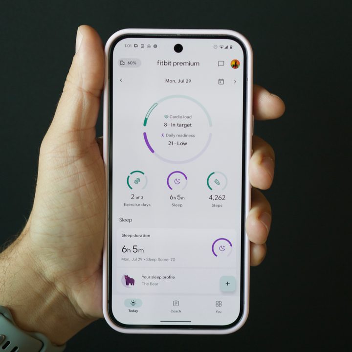 The new Cardio Load and Readiness features in the Fitbit app.