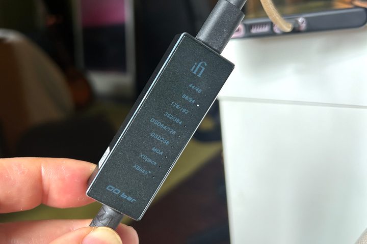 Ifi Go Bar DAC/amp dongle for headphones.