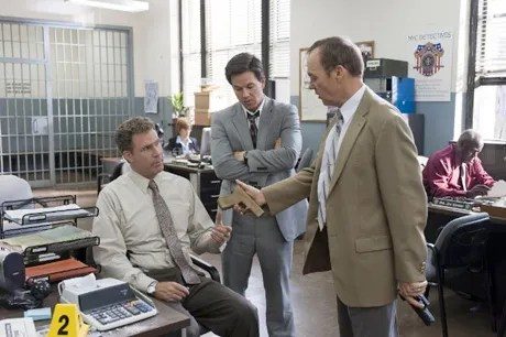 Will Ferrell, Mark Wahlberg, and Michael Keaton in The Other Guys.
