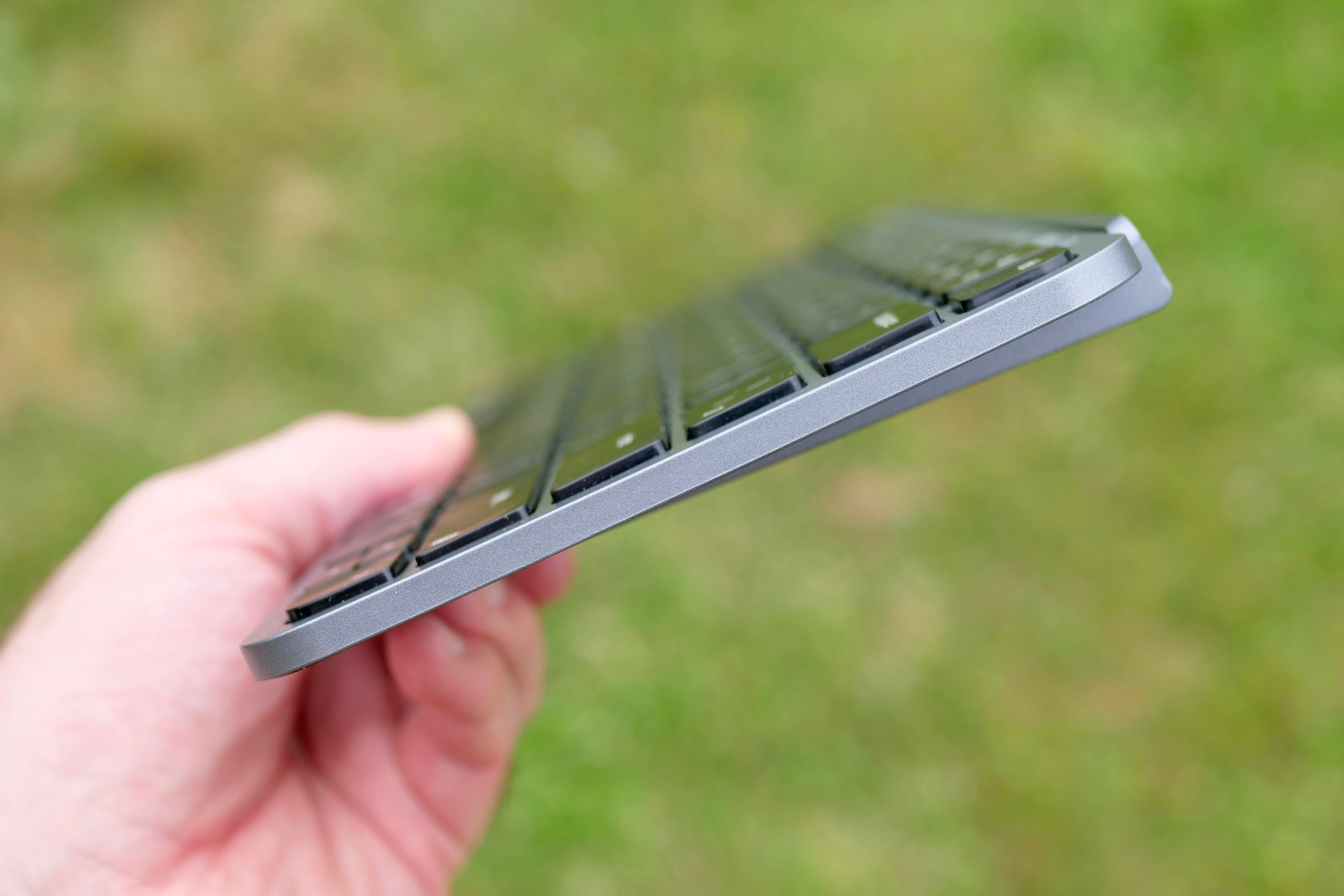 The side of the Keychron B1 Pro keyboard.