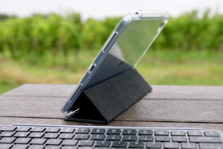 The side of the Zagg Crystal Palace folio case for the iPad Air 2024.