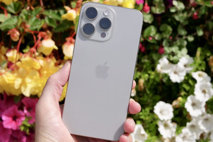A person holding the Apple iPhone 15 Pro Max.
