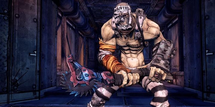 Krieg wields a weapon the in the Borderlands video game.