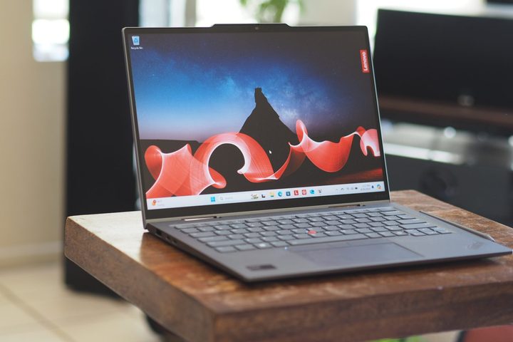 Lenovo ThinkPad X1 2-in-1 front angled view showing display and keyboard.