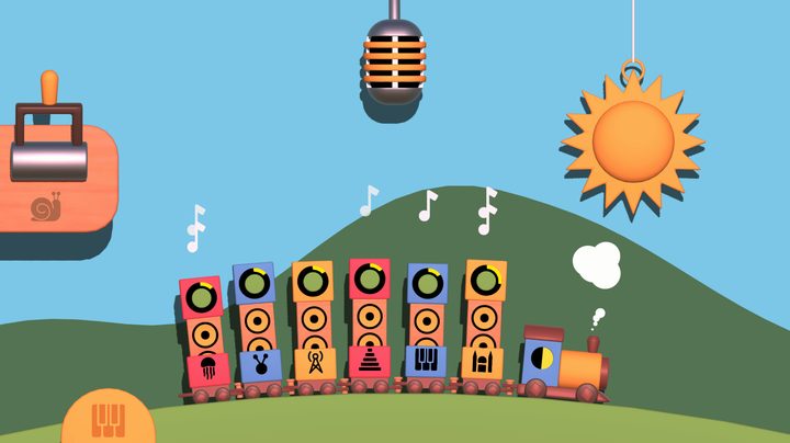 A train moves across screen in Oddada.