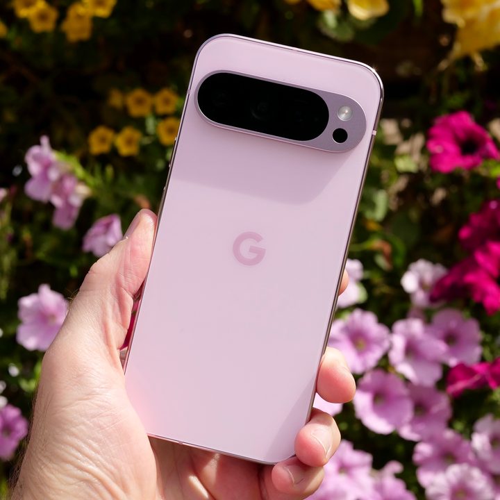 A person holding the Google Pixel 9 Pro.