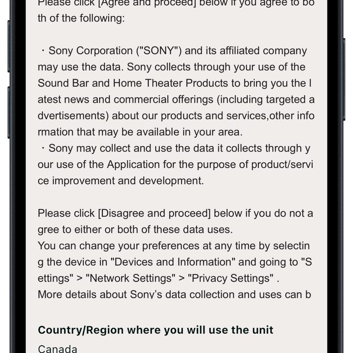 Bravia Connect app for iOS.