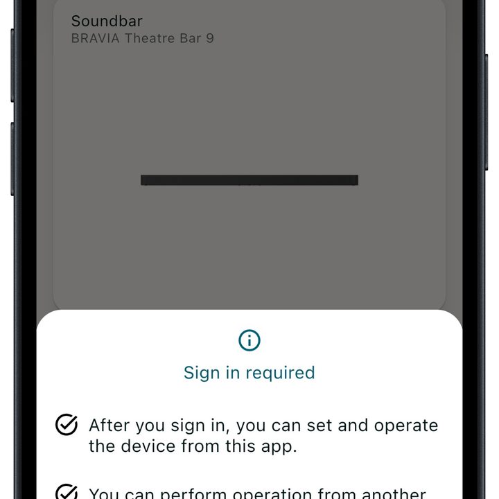 Bravia Connect app for iOS.