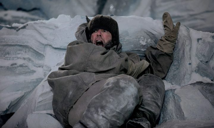 A man looks frightened in The Terror.