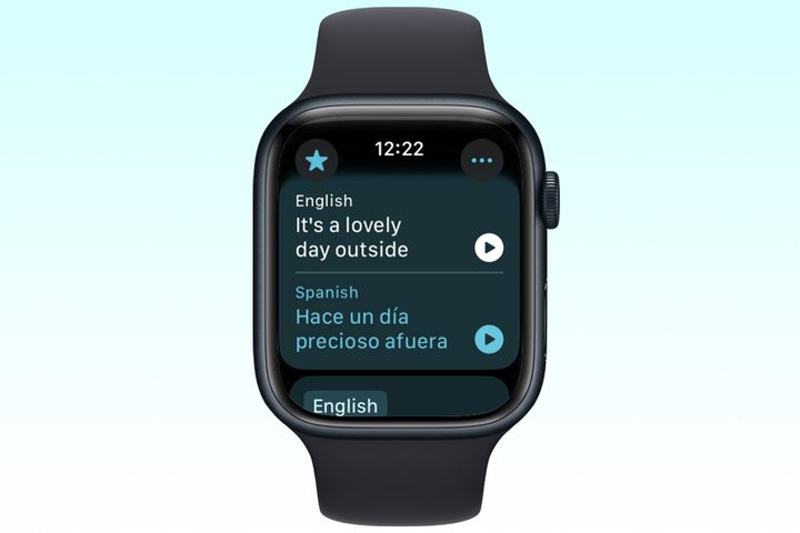 screenshot showing translate on watchOS 11.