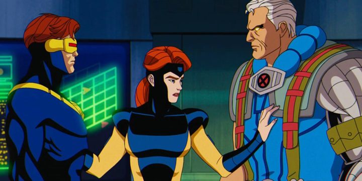 A woman separates two men in X-Men '97.