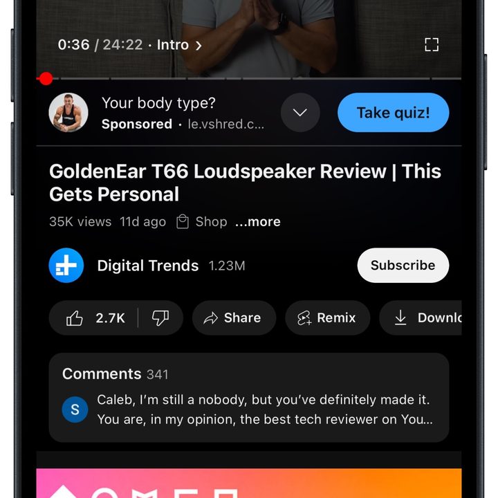 Using Google Cast from the YouTube app on iOS.