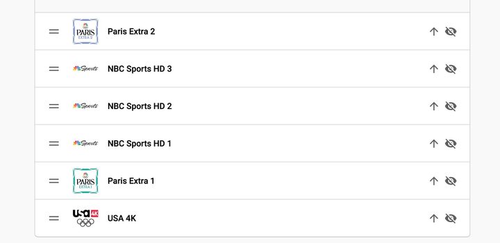 Custom channel listing on YouTube TV.