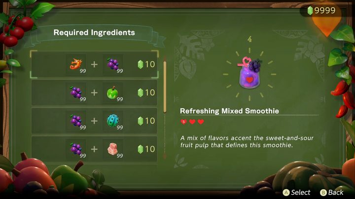 A smoothie in Echoes of Wisdom.
