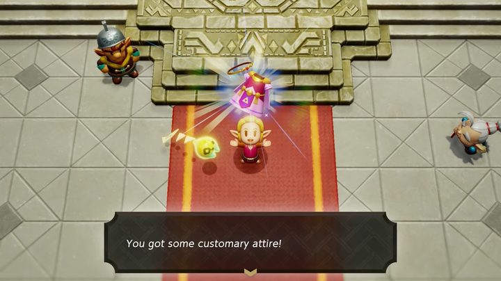 Zelda getting the customary attire in Echoes of Wisdom.