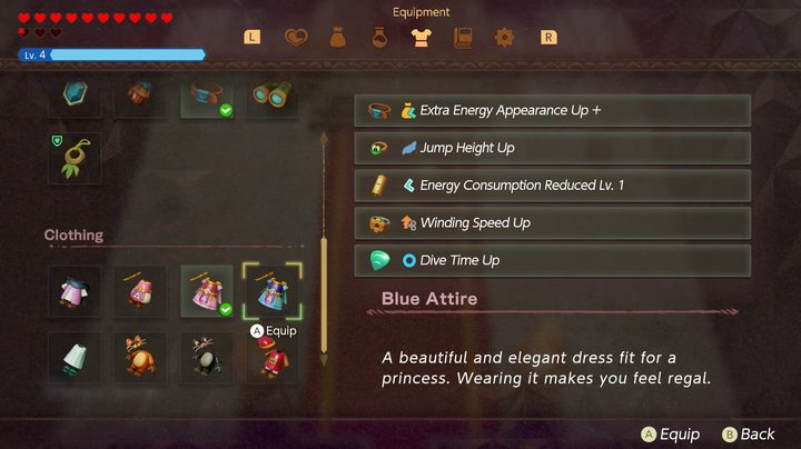The blue attire in Echoes of Wisdom.