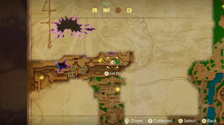 The world map in Echoes of Wisdom.