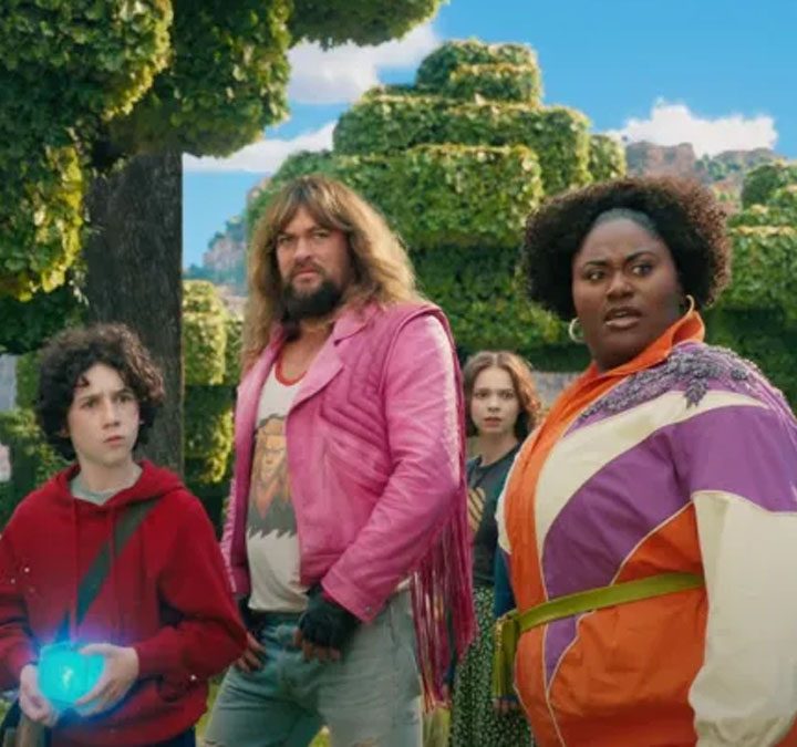 The cast of A Minecraft Movie.