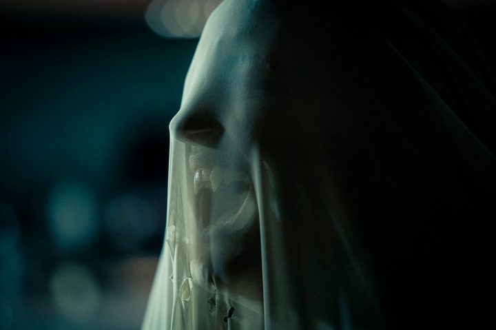 A vampire yells under a sheet in Salem's Lot.