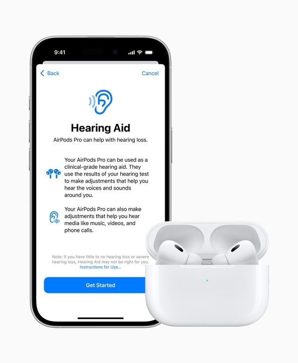 AirPods Pro hearing aid screenshot.