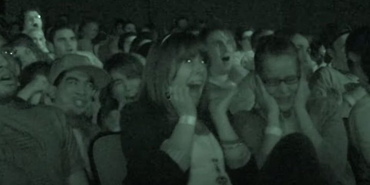 Audience reaction in the Paranormal Activity theater