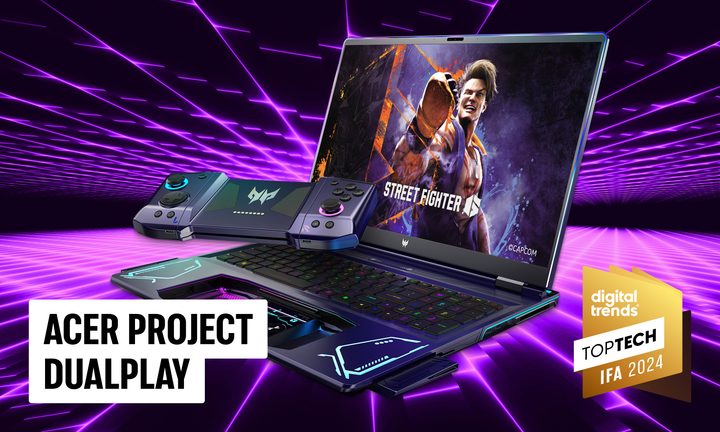 An awards graphic showing the Acer Project DualPlay.