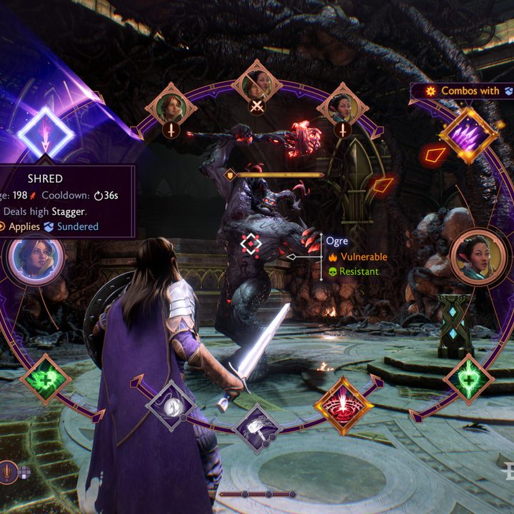 The Battle UI in Dragon Age: The Veilguard.