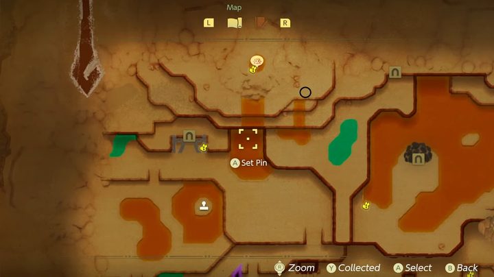 The map screen in Echoes of Wisdom.