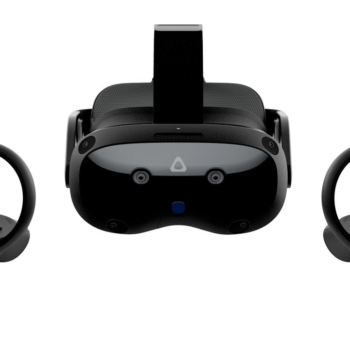HTC Vive Focus Vision and controllers appear on a white background.