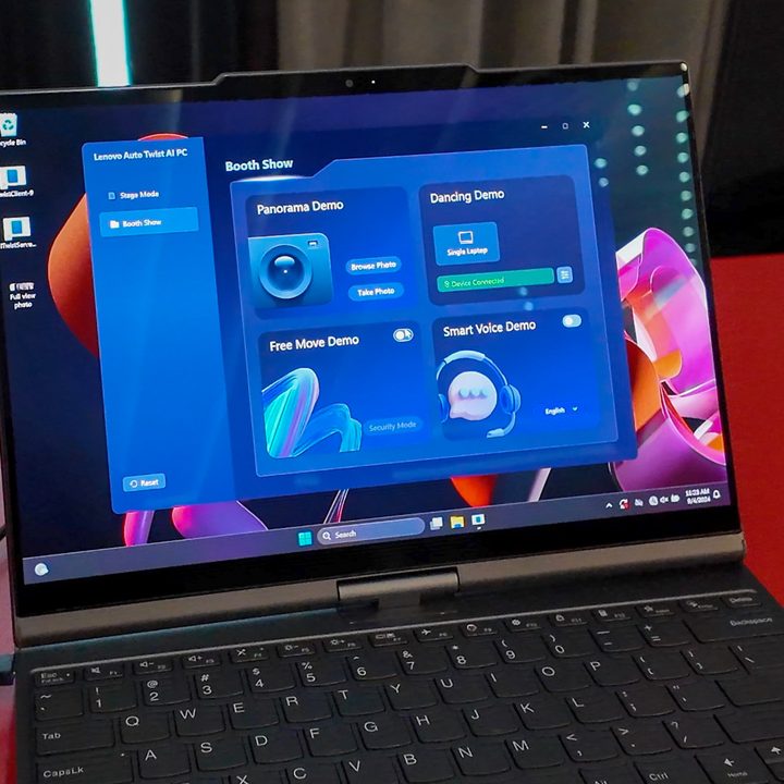 The current modes available on the Lenovo AI Twist PC concept