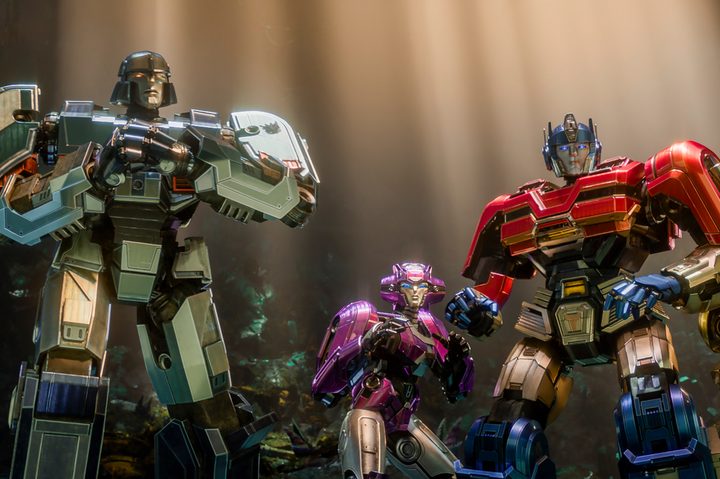Megatron and Optimus Prime stand together in Transformers One.
