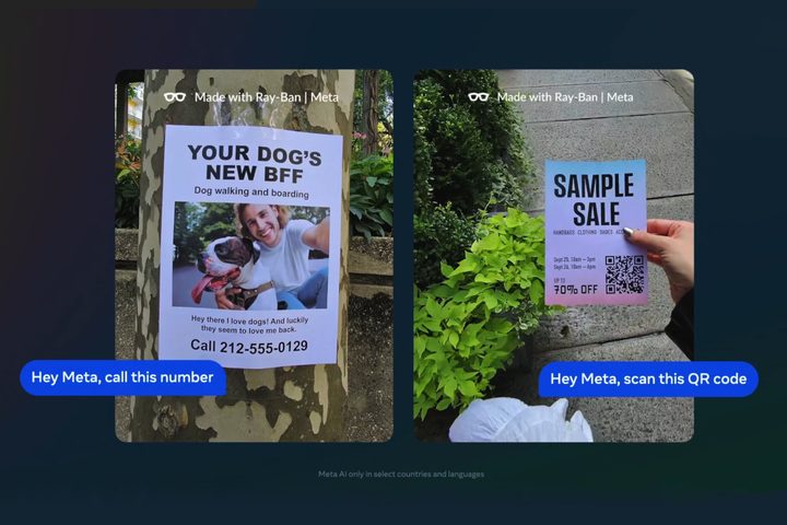 Meta AI can scan QR codes and call phone number you see with Ray-Ban Meta Smart Glasses.