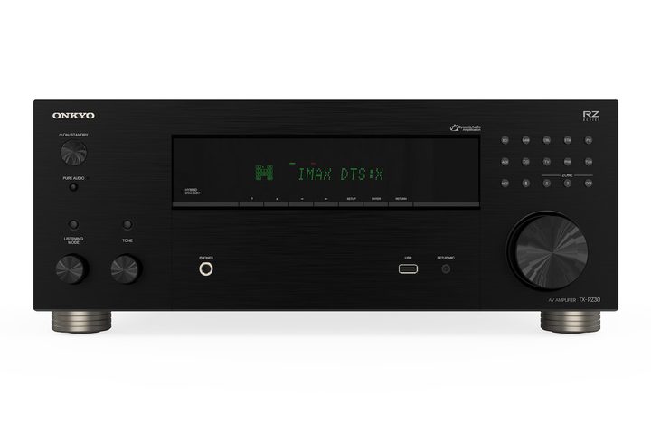 The front of the Onkyo TX-RZ30 9.2-channel AV receiver.