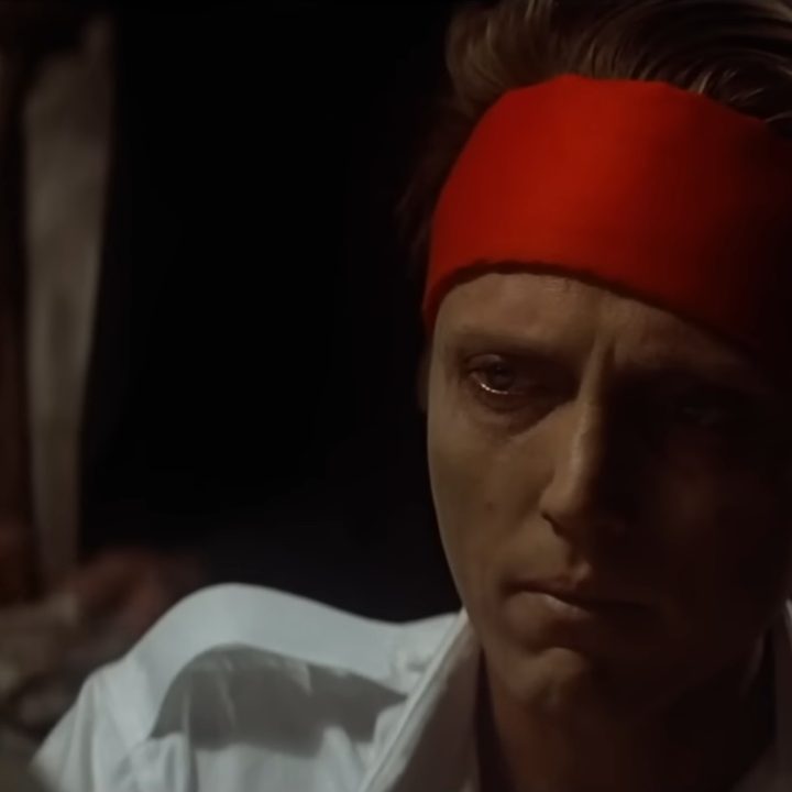 Christopher Walken wearing a red headband in "The Deer Hunter."