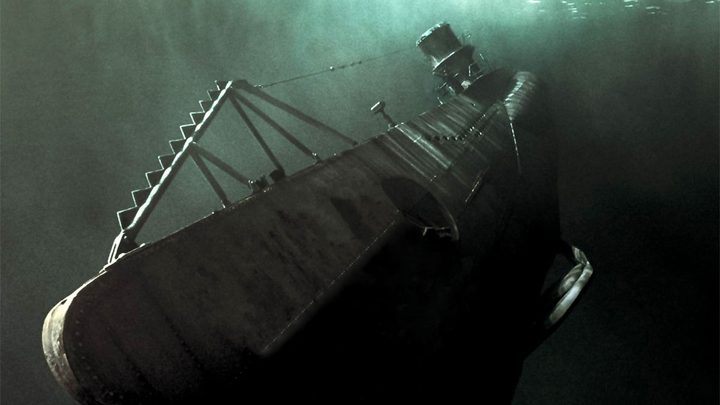 The captured German U-boat in U-571.