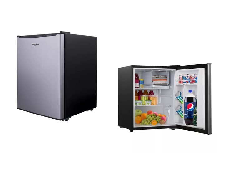 Whirlpool mini fridge deal at Target outside and inside