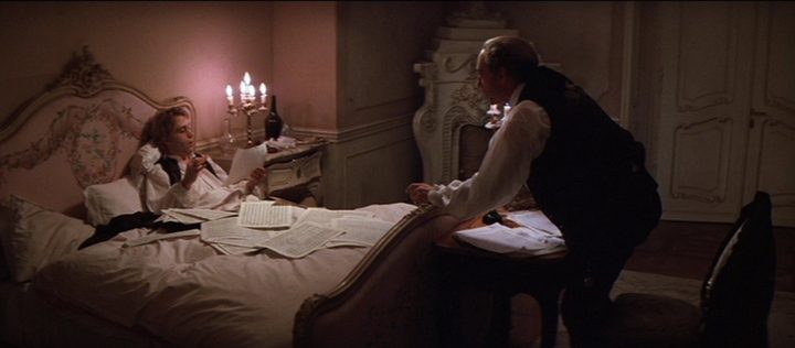 Tom Hulce dictates Mozart's Requiem to F. Murray Abraham in Amadeus.
