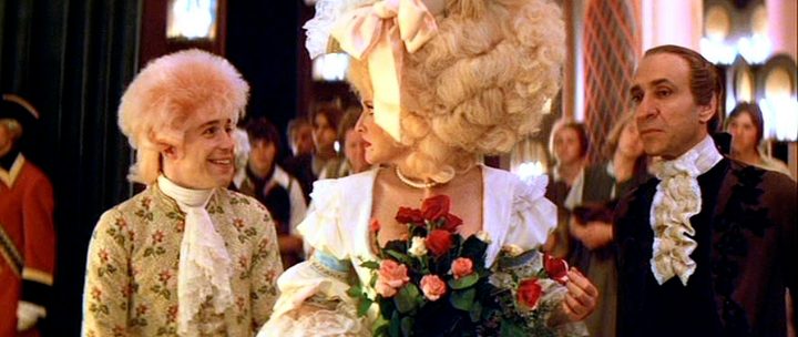 Tom Hulce, Christine Ebersole, and F. Murray Abraham in Amadeus.