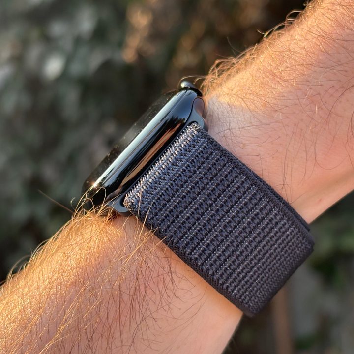 A side view of the Apple Watch Series 10 on someone's wrist.