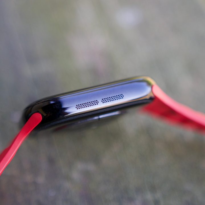The speaker grille on the Apple Watch Series 10.