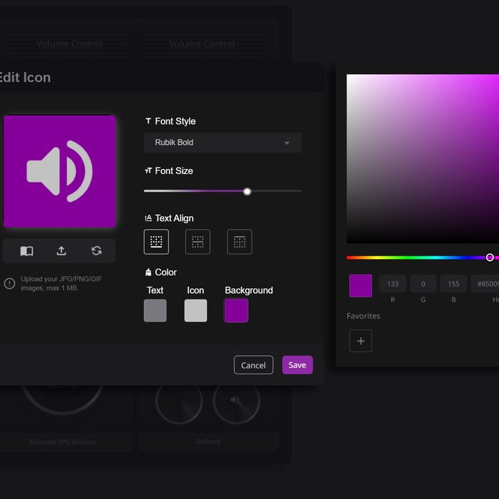 Adjustments for an icon in Cooler Master MasterHub.