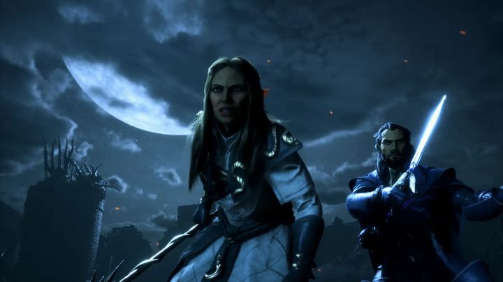 A wizard and night in Dragon Age: The Veilguard.
